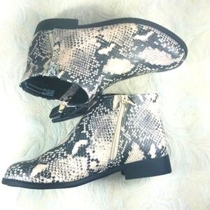 Boot Ankle Bootie Python Snake Print Side Zip New Swiftie Reputation Era Classic